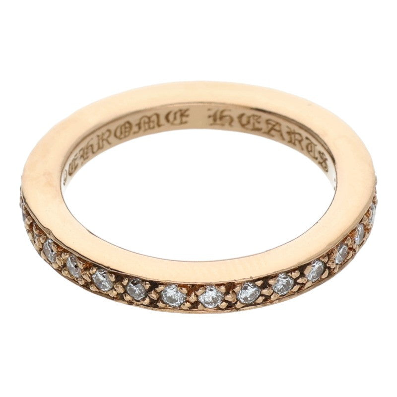 Chrome Hearts 22K TFL Pave Diamond Gold Ring Size JP 16.5
