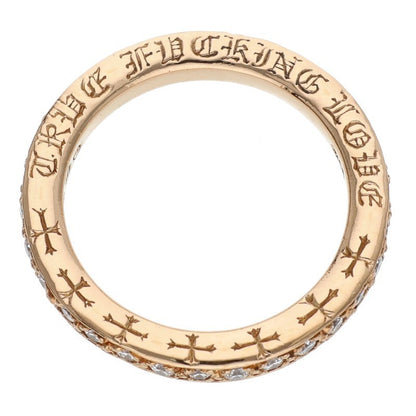 Chrome Hearts 22K TFL Pave Diamond Gold Ring Size JP 16.5