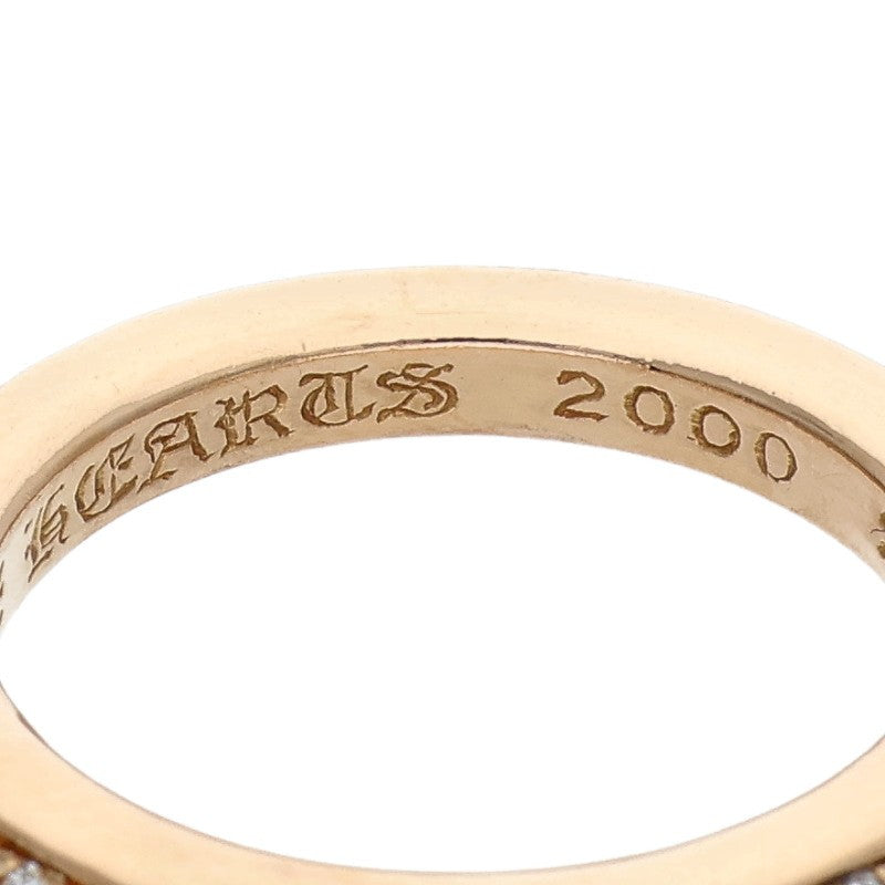 Chrome Hearts 22K TFL Pave Diamond Gold Ring Size JP 16.5