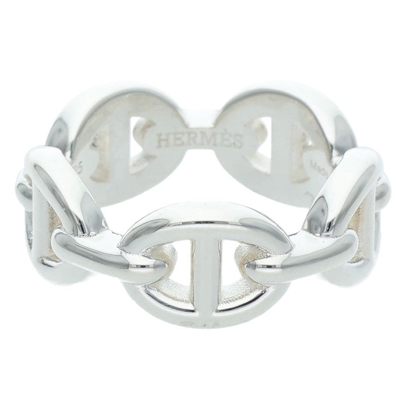 HERMES Chaine d'Ancre Enchainee PM Silver Ring Size JP 8