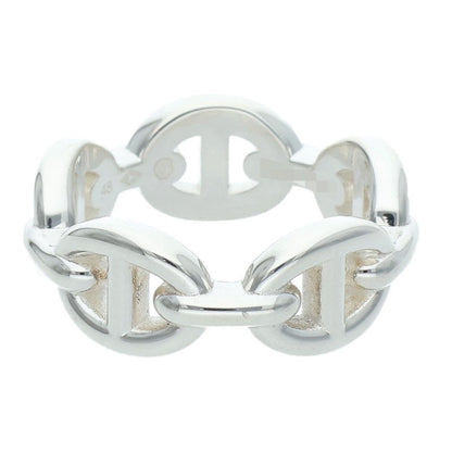 HERMES Chaine d'Ancre Enchainee PM Silver Ring Size JP 8
