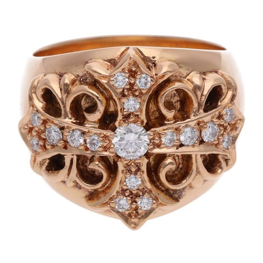 Chrome Hearts 22K Pave Diamond Keeper Ring Size JP 26