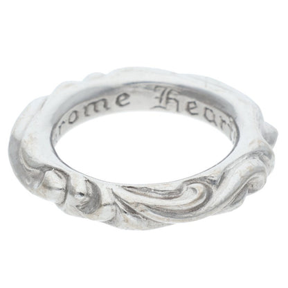 Chrome Hearts 18KWG SCRL BAND Ring White Gold Size JP 11