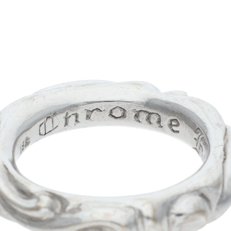 Chrome Hearts 18KWG SCRL BAND Ring White Gold Size JP 11