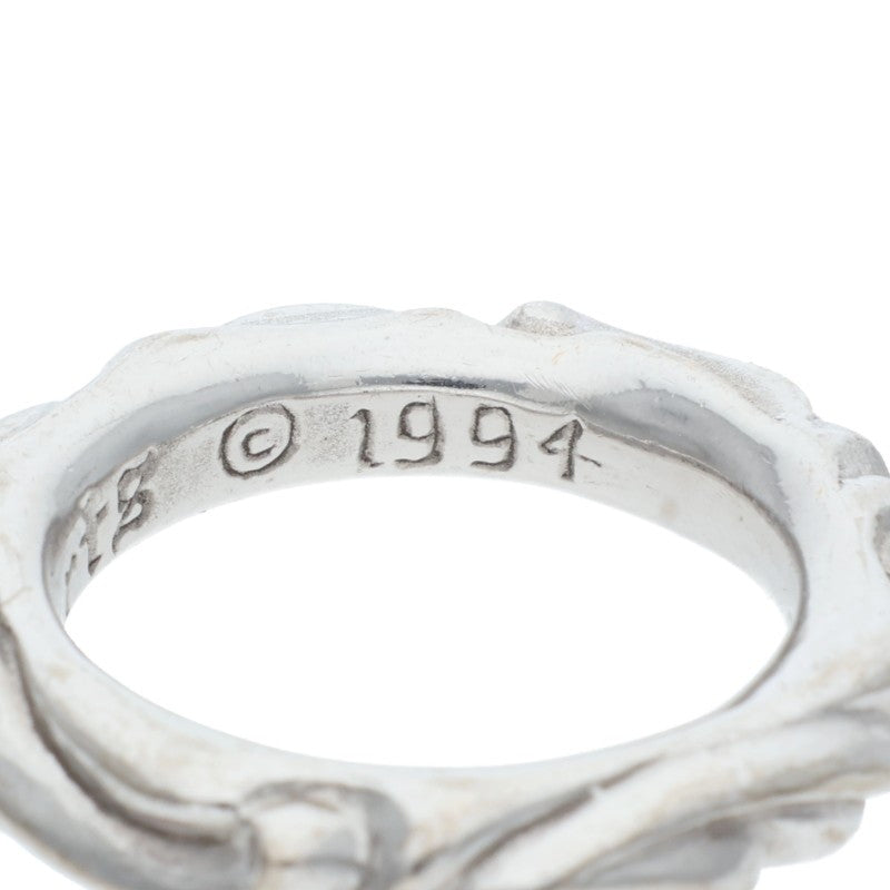 Chrome Hearts 18KWG SCRL BAND Ring White Gold Size JP 11