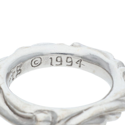 Chrome Hearts 18KWG SCRL BAND Ring White Gold Size JP 11