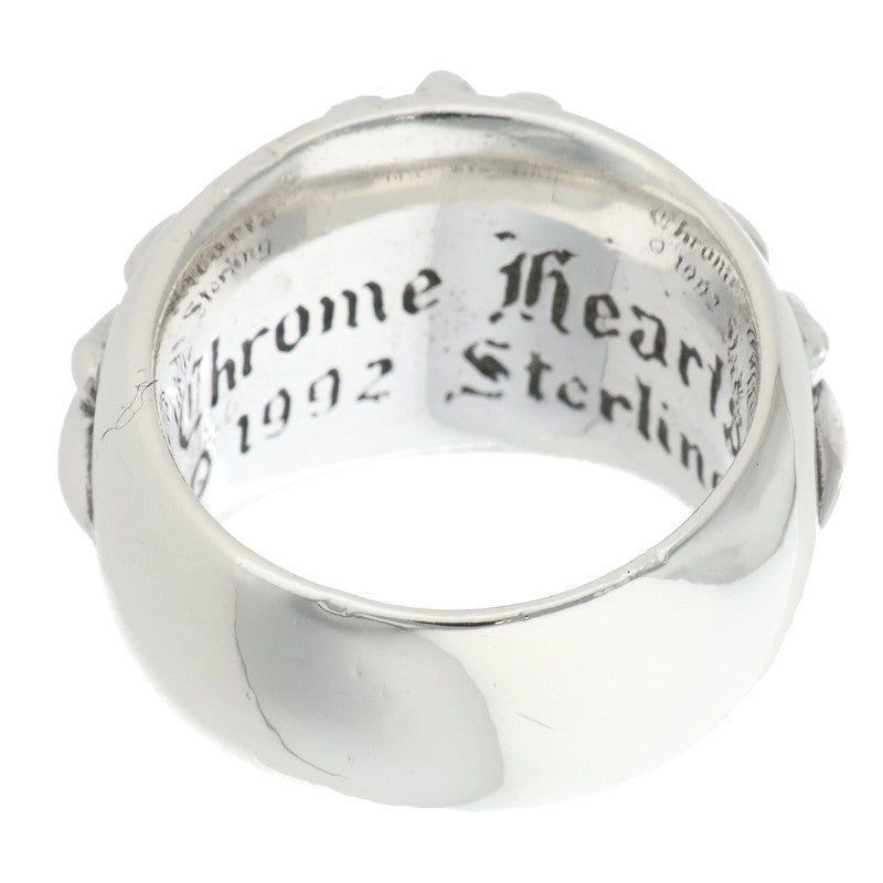 Chrome Hearts FLRL CRS Floral Cross Ring Silver Size JP 11.5