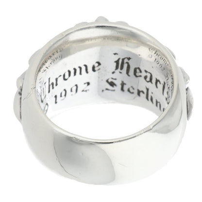 Chrome Hearts FLRL CRS Floral Cross Ring Silver Size JP 11.5
