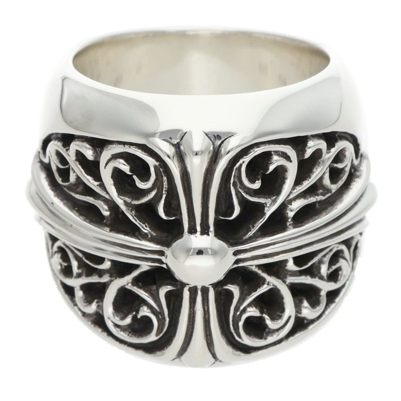 Chrome Hearts CLASSIC OVAL Cross Silver Ring Size JP 19