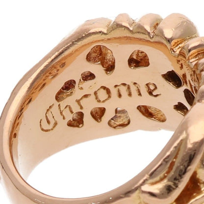 Chrome Hearts 22K 5PT Diamond Gold Ring Size JP 15