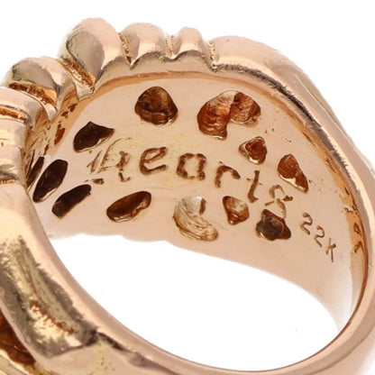 Chrome Hearts 22K 5PT Diamond Gold Ring Size JP 15