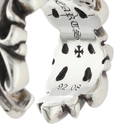 Chrome Hearts DBL FLRL CRS Floral Ring Silver Size JP 24.5