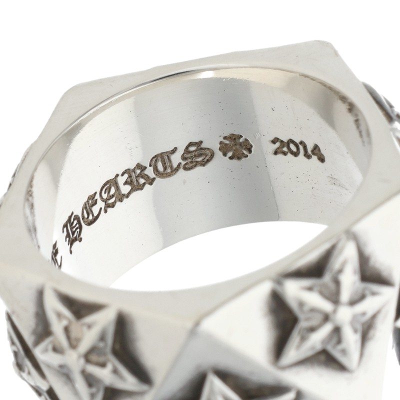 Chrome Hearts Pentagon Star Silver Ring Size JP 16