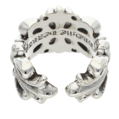 Chrome Hearts DBL FLRL CRS Silver Ring Size JP 13.5