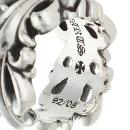 Chrome Hearts DBL FLRL CRS Silver Ring Size JP 13.5