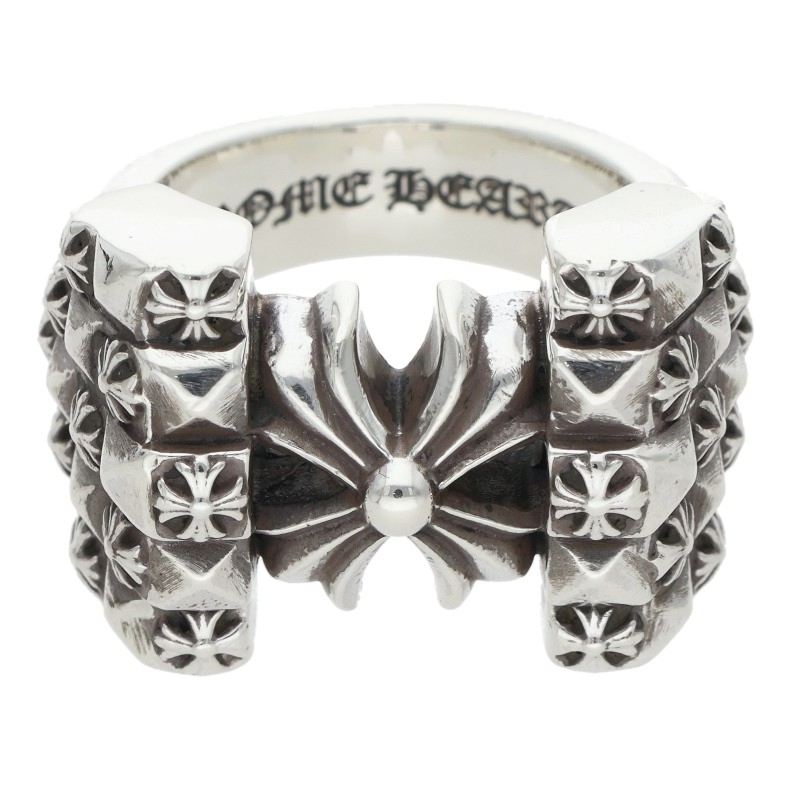 Chrome Hearts DECO CH PLUS Silver Ring Size JP 19