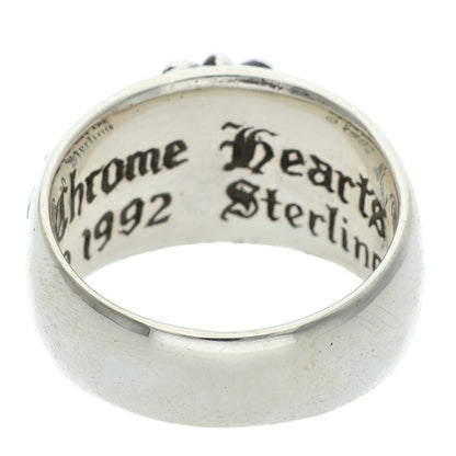 Chrome Hearts FLRL CRS Silver Floral Cross Ring Size JP 24