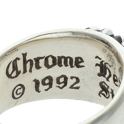 Chrome Hearts FLRL CRS Silver Floral Cross Ring Size JP 24
