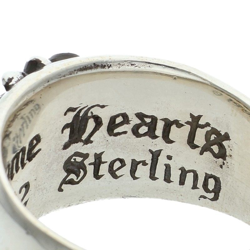 Chrome Hearts FLRL CRS Silver Floral Cross Ring Size JP 24