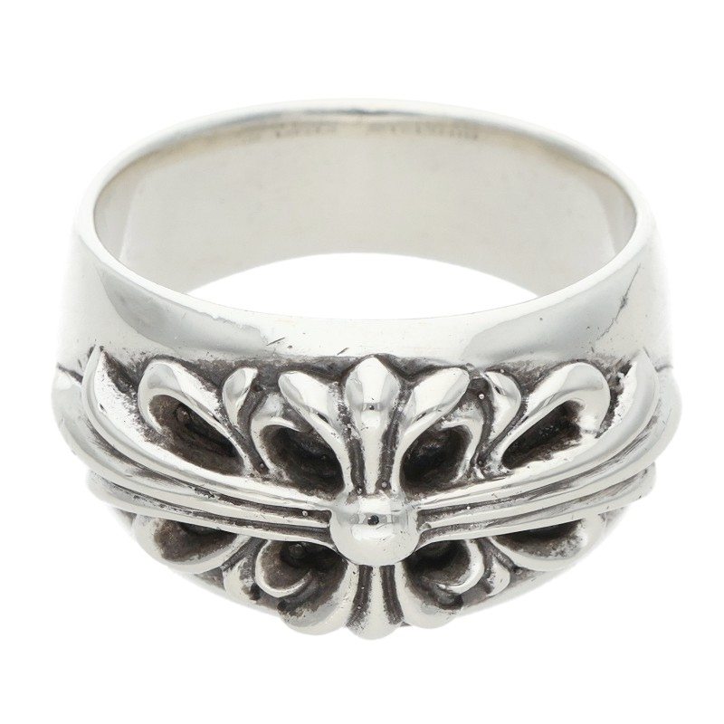 Chrome Hearts FLRL CRS Floral Sterling Silver Ring Size JP 22