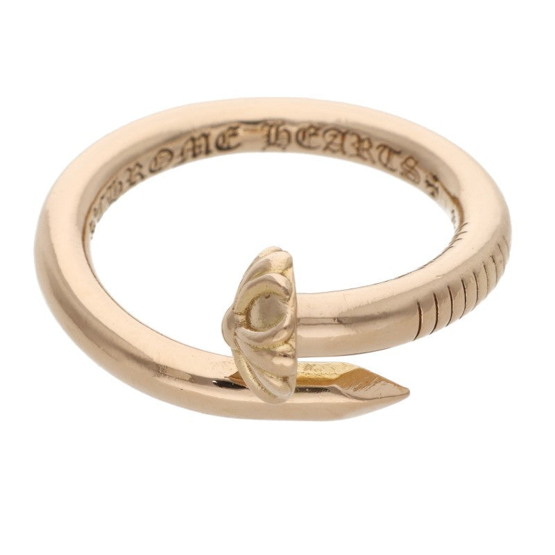 Chrome Hearts 22K Nail Crossball Gold Ring Size JP 17
