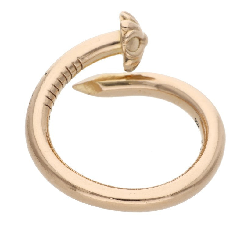 Chrome Hearts 22K Nail Crossball Gold Ring Size JP 17