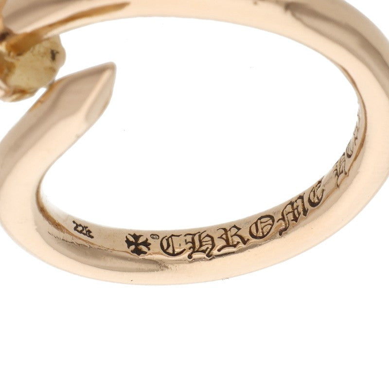 Chrome Hearts 22K Nail Crossball Gold Ring Size JP 17