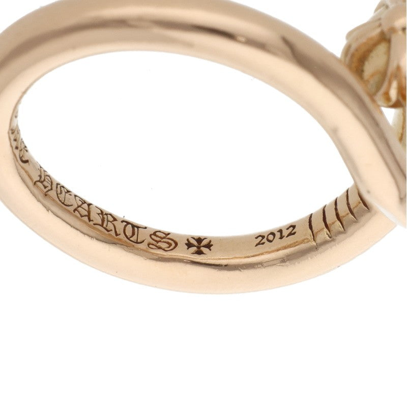 Chrome Hearts 22K Nail Crossball Gold Ring Size JP 17