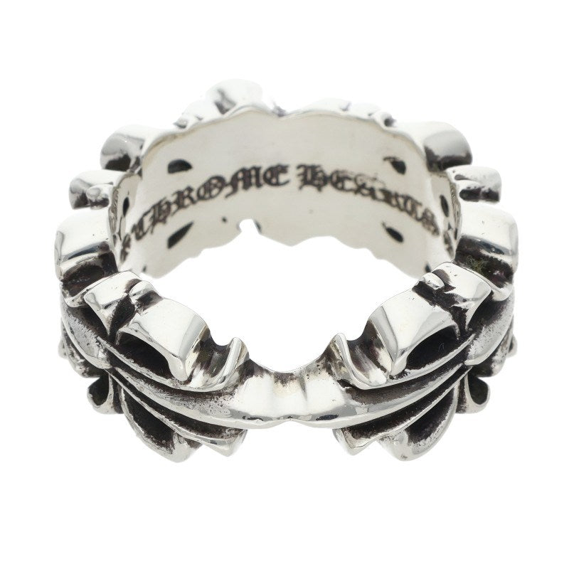 Chrome Hearts DBL FLRL CRS HRT Silver Ring Size JP 21