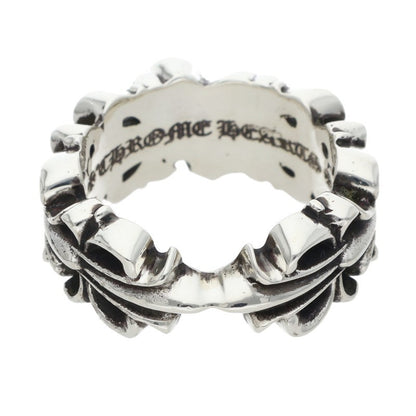 Chrome Hearts DBL FLRL CRS HRT Silver Ring Size JP 21
