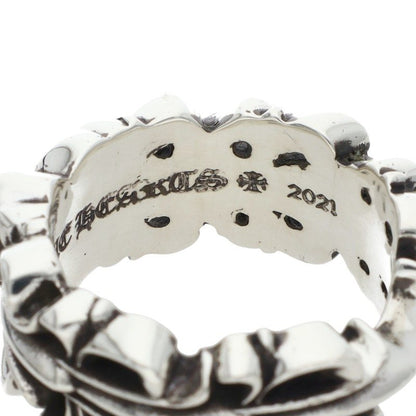 Chrome Hearts DBL FLRL CRS HRT Silver Ring Size JP 21