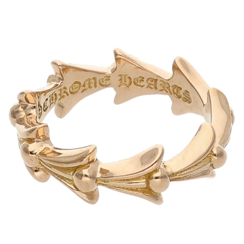 Chrome Hearts 22K Cross Tail Gold Ring Yellow Size JP 12
