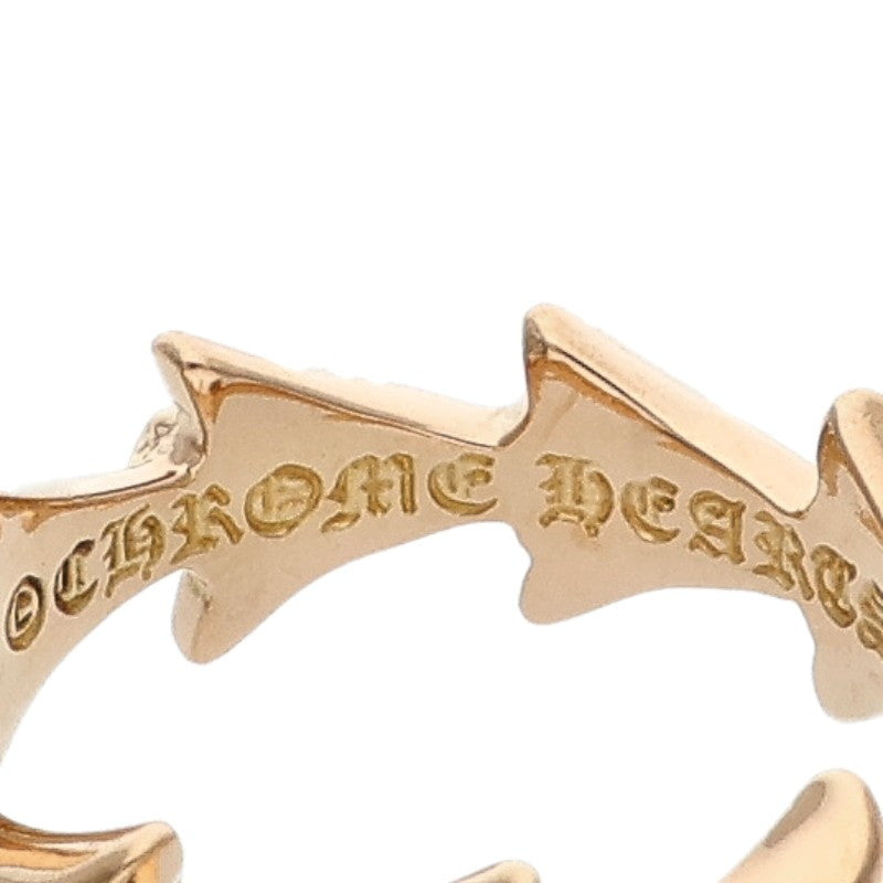 Chrome Hearts 22K Cross Tail Gold Ring Yellow Size JP 12