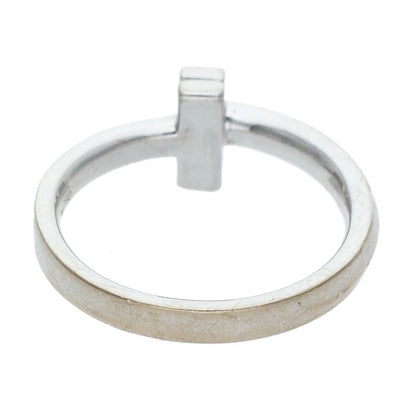 TIFFANY&Co. T One 18K White Gold Ring Size JP 11