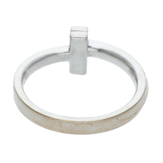 TIFFANY&Co. T One 18K White Gold Ring Size JP 11