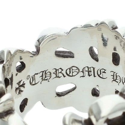 Chrome Hearts DBL FLRL CRS Silver Ring Size JP 16