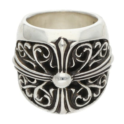 Chrome Hearts CLASSIC OVAL Cross Ring Silver Size JP 14