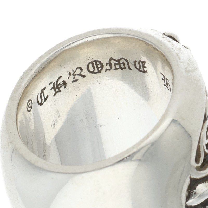 Chrome Hearts CLASSIC OVAL Cross Ring Silver Size JP 14