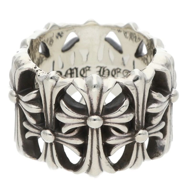 Chrome Hearts Cemetery Cross Silver Ring Size JP 13.5