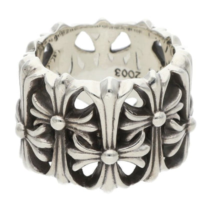 Chrome Hearts Cemetery Cross Silver Ring Size JP 13.5