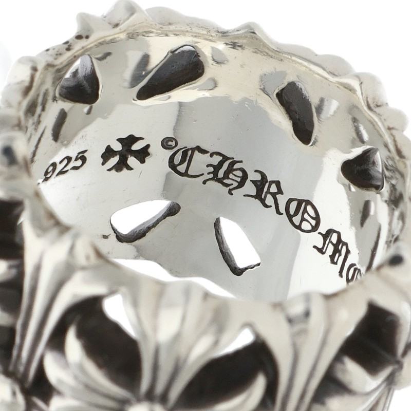 Chrome Hearts Cemetery Cross Silver Ring Size JP 13.5