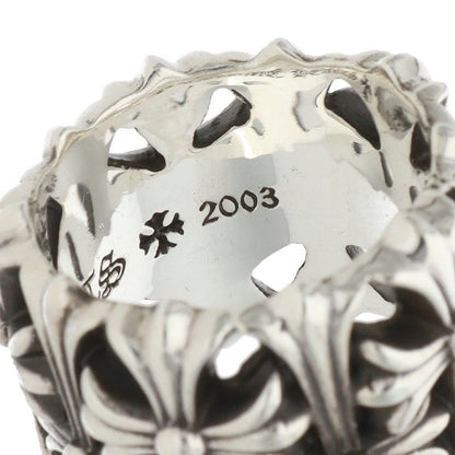 Chrome Hearts Cemetery Cross Silver Ring Size JP 13.5