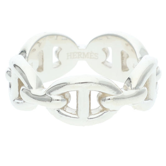 HERMES Chaine d'Ancre Enchainee PM Silver Ring Size JP 7.5