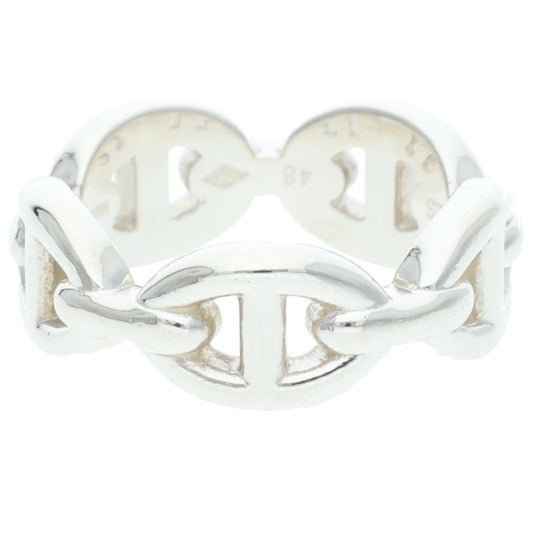 HERMES Chaine d'Ancre Enchainee PM Silver Ring Size JP 7.5