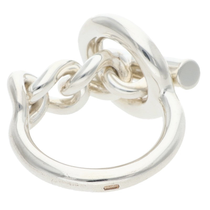 HERMES Croisette 925 Silver Ring Size JP 17