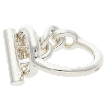HERMES Croisette 925 Silver Ring Size JP 17