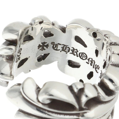 Chrome Hearts DBL FLRL CRS Silver Ring Size JP 21