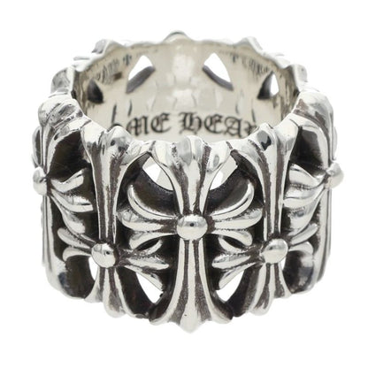 Chrome Hearts Cemetery Cross Silver Ring Size JP 15