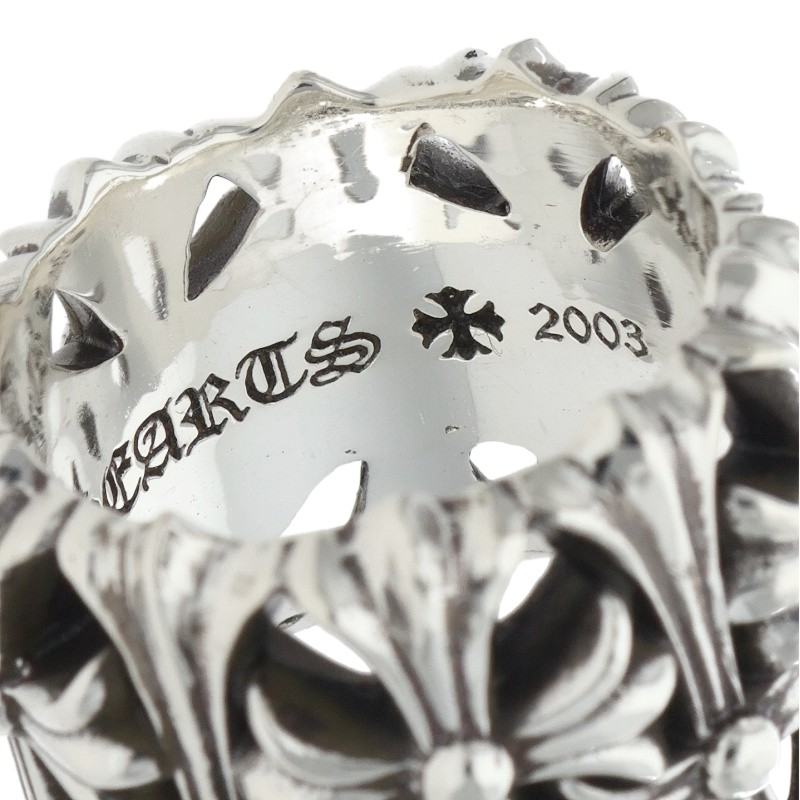 Chrome Hearts Cemetery Cross Silver Ring Size JP 15