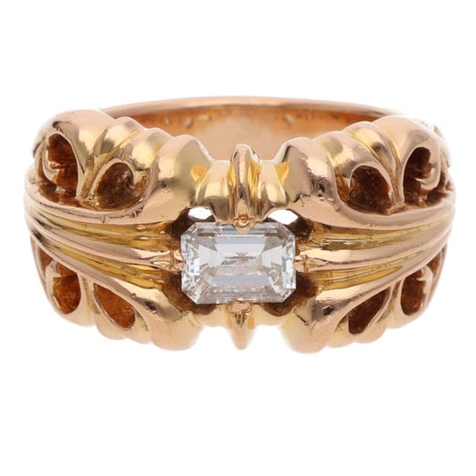 Chrome Hearts 22K K&T Pave Diamond Ring Size JP 21
